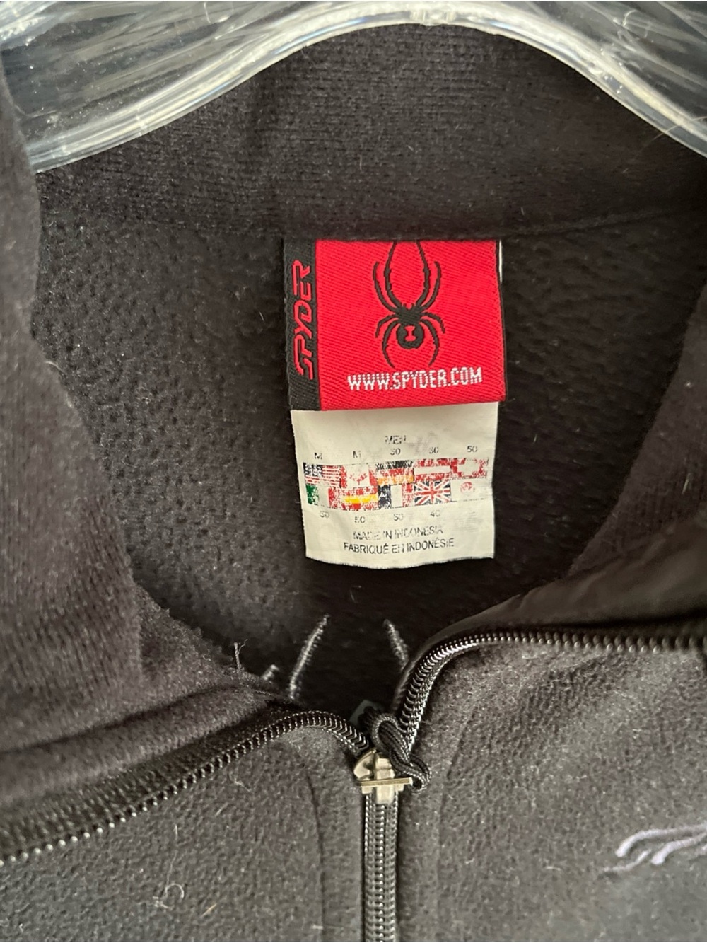 Spyder Soft Shell Fleece Vest Black Gray Zip Front Pockets Logo Men’s Medium - Picture 3 of 8